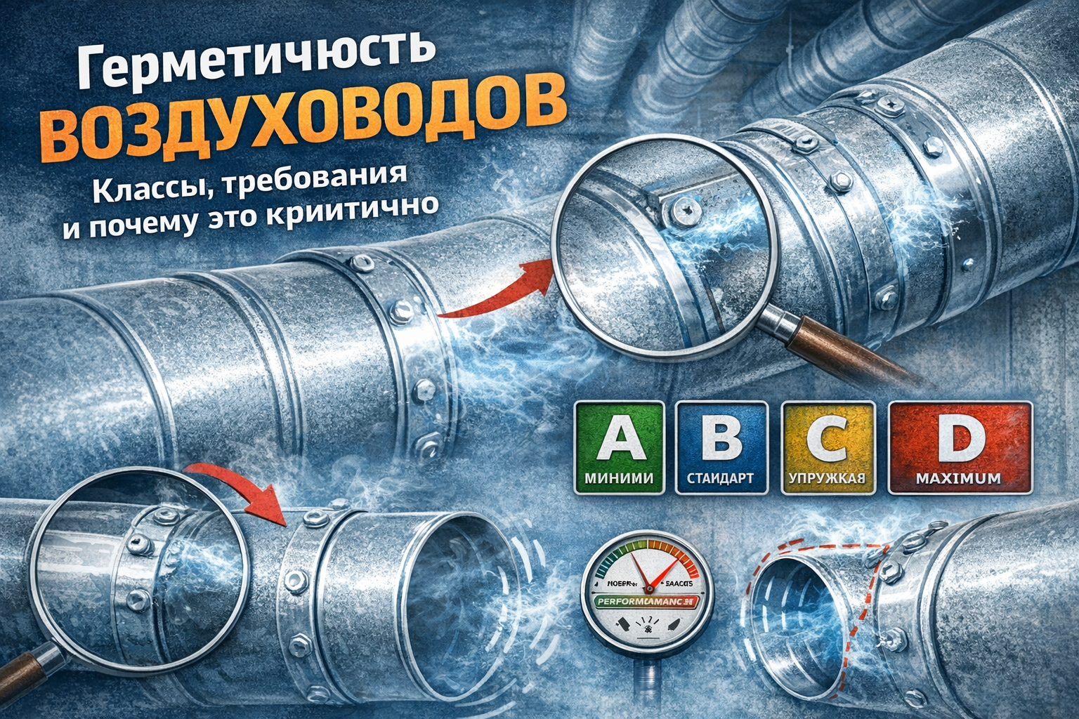 Герметичность воздуховодов: классы, требования и почему это критично